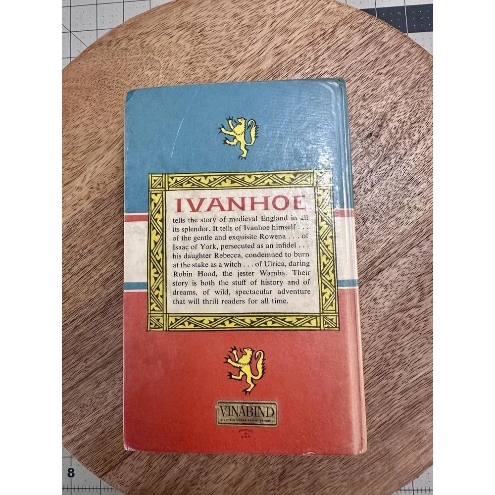 Ivanhoe by Sir Walter Scott, Vintage 1950s-60s  Hardcover Printed In The US
